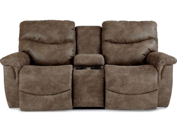 James Reclining Loveseat w/ Console Loveseats Customizable