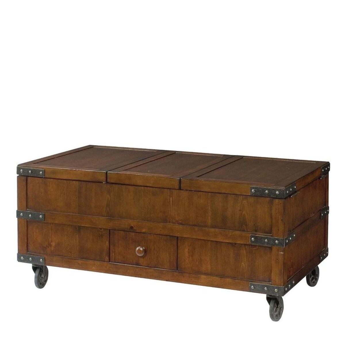Hidden Treasures Brown Trunk Cocktail Table Cocktail & Coffee Tables Hammary Hidden Treasures Brown Trunk Cocktail Table Cocktail & Coffee Tables Hammary