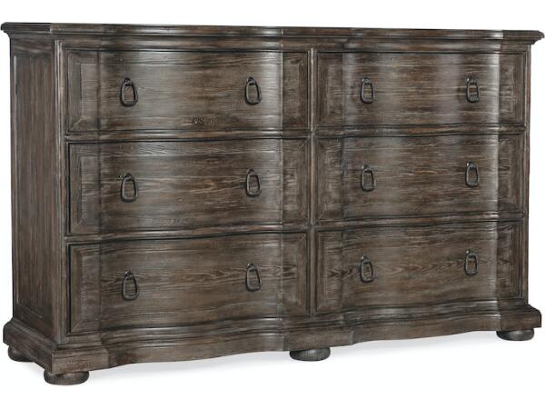 Traditions Six-Drawer Dresser 5961-90002-89 Dressers Hooker Furniture