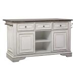 Magnolia Manor Hall Buffet Dining Storage Antique White & Weathered Bark 18