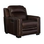 Lincoln Power Light Brown Recliner w/ Power Headrest & Lumbar Recline Recliners Hooker Furniture 10