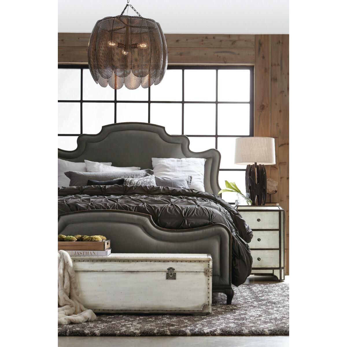 Arabella Mirrored Three-Drawer Nightstand Chests Hooker Furniture 9