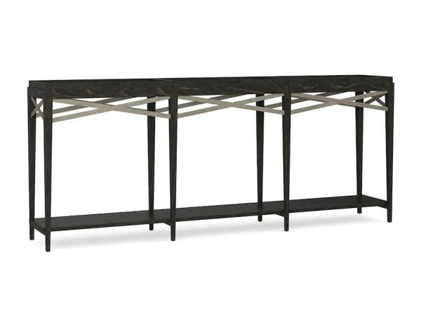 Woodridge Console Table in Cavern Black Console Tables Bassett Furniture