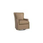 Trent Leather Swivel Glider Chairs Bassett Furniture 3
