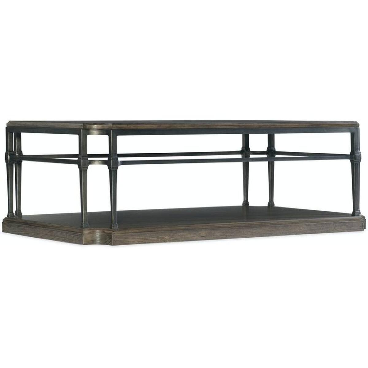 Woodlands Rectangular Cocktail Table w/ Metal Woodlands Rectangular Cocktail Table w/ Metal - Image 1