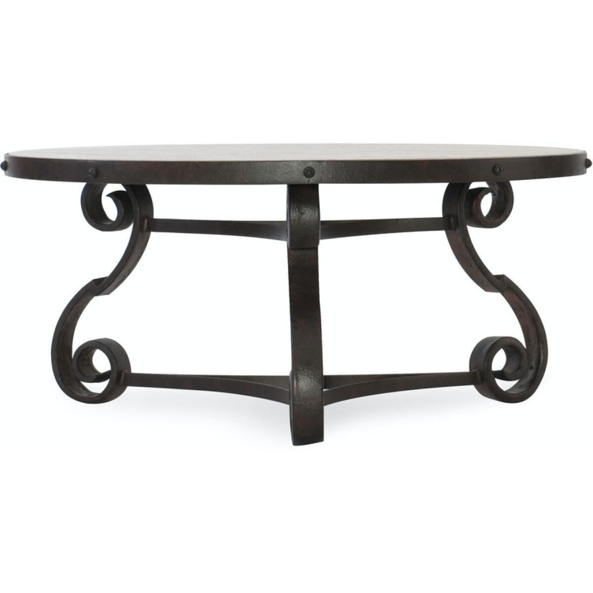 Hill Country Luckenbach Round Cocktail Table Hill Country Luckenbach Round Cocktail Table - Image 1