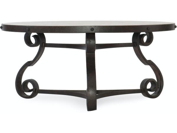 Hill Country Luckenbach Round Cocktail Table