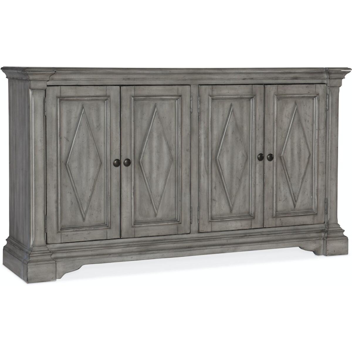 Commerce & Market Four-Door Cabinet Grey Entertainment Stands Hooker Furniture Commerce & Market Four-Door Cabinet Grey Entertainment Stands Hooker Furniture