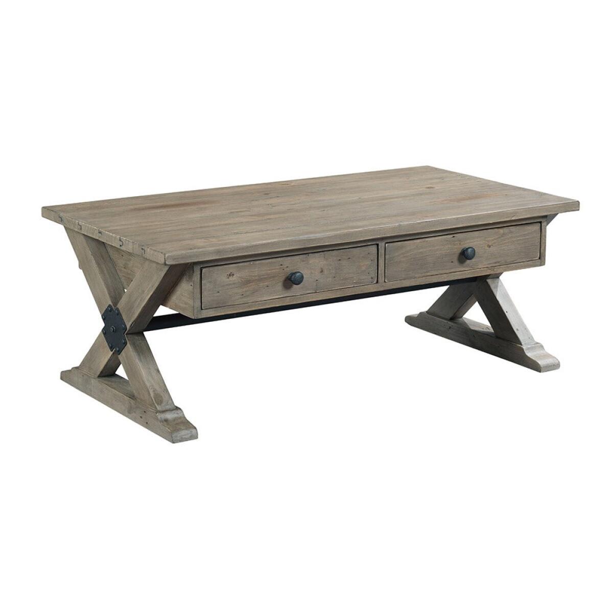 Reclamation Place Trestle Rectangular Cocktail Table Reclamation Place Trestle Rectangular Cocktail Table - Image 1