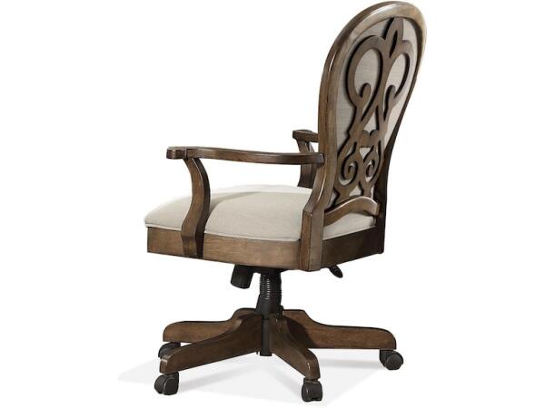 Belmeade Scroll Back Upholstered Desk Chair Office Chairs Riverside Furniture 6