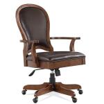 Clinton Hill Round Back Leather Desk Chair Office Chairs Riverside Furniture 13