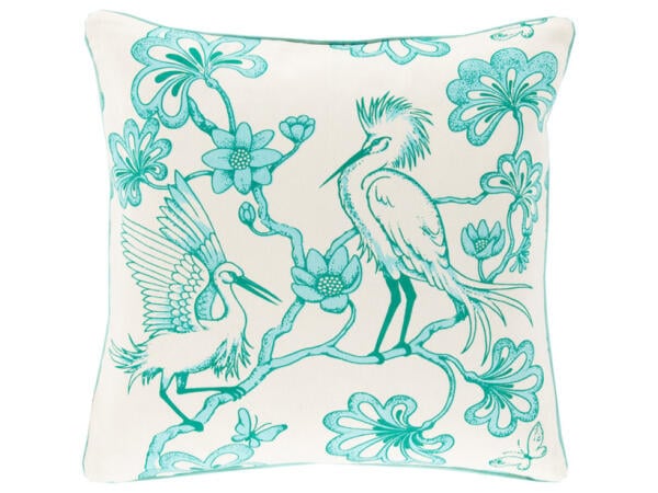 Egrets 20″ x 20″ Pillow With Poly Insert Accent Pillows Surya