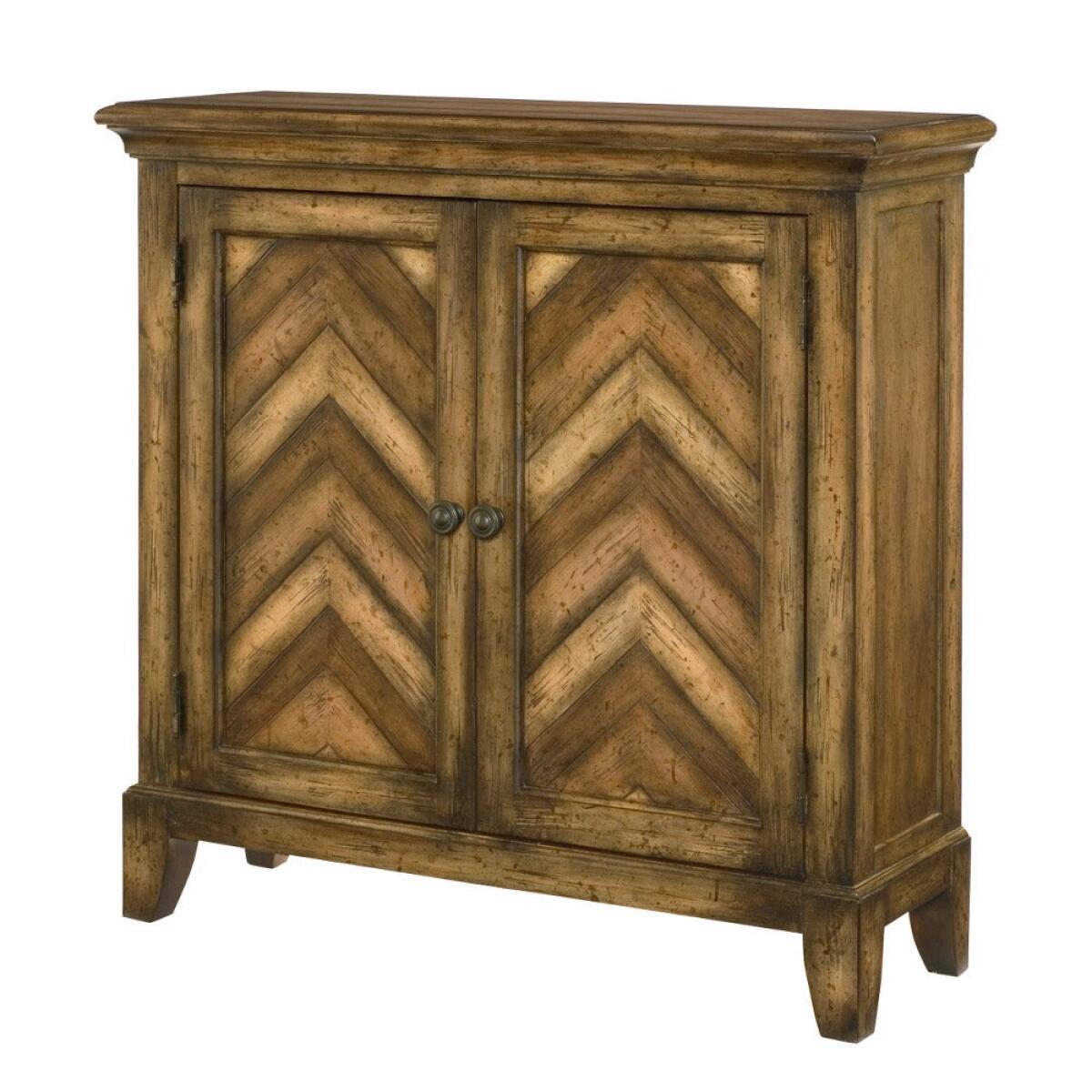 Hidden Treasures Chevron Cabinet Hidden Treasures Chevron Cabinet - Image 1