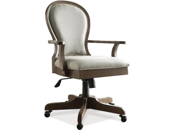 Belmeade Scroll Back Upholstered Desk Chair Office Chairs Riverside Furniture