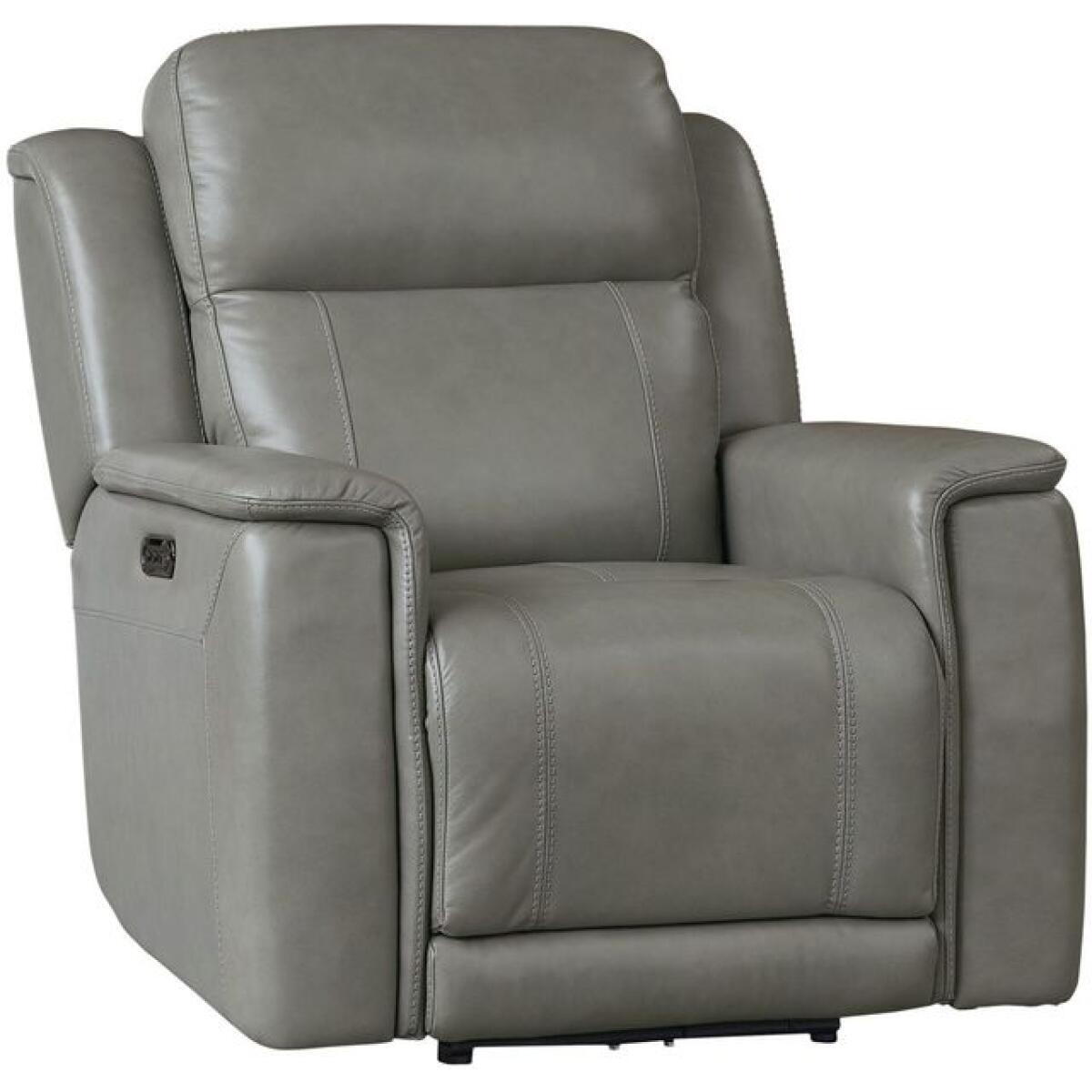 Club Level Conover Light Gray Wallsaver Recliner with Power Recliners Bassett Furniture 3