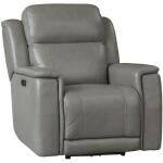 Club Level Conover Light Gray Wallsaver Recliner with Power Recliners Bassett Furniture 5