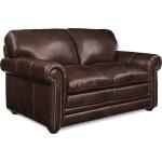 Conway Traditional Leather Loveseat