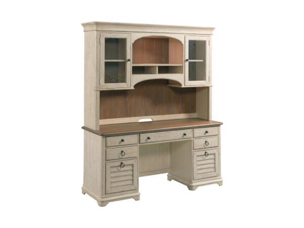 Weatherford – Cornsilk Ellesmere Credenza/Hutch – Complete Desks Kincaid Furniture
