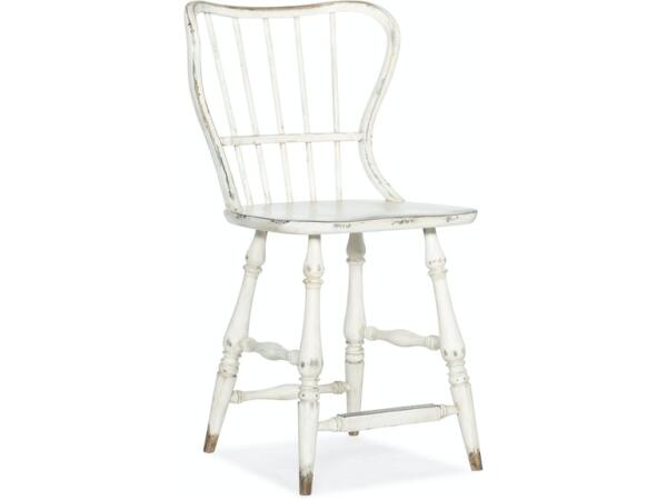 Ciao Bella Spindle Back Counter Stool in White