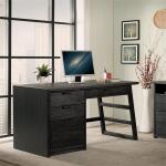 Perspectives Single Pedestal Black Desk Desks Customizable 5