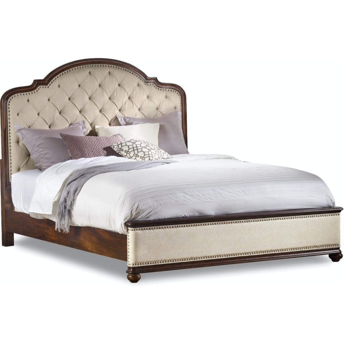 Leesburg King Upholstered Bed with Wood Rails Leesburg California King Upholstered Bed - Image 1