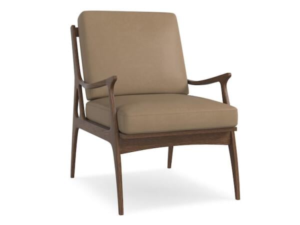 Trent Leather Accent Chair Chairs Bassett Furniture 3