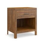 Benchmade Midtown Maple Bedside Table W/Charger Nightstands Bassett Furniture 2
