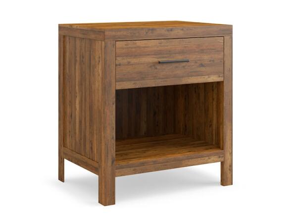 Benchmade Midtown Maple Bedside Table Nightstands Bassett Furniture