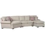 Three Piece Custom Built Sectional Sofa With Cuddler And Chaise Lounge Sectionals Customizable 3