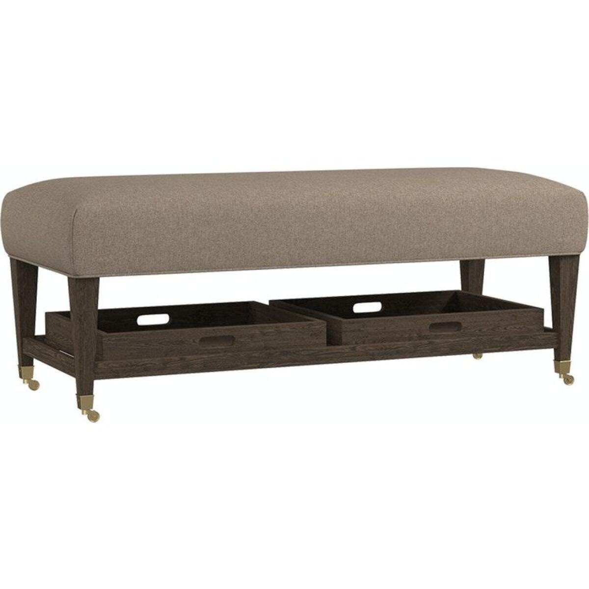 Kara Rectangle Ottoman w/Trays Ottomans & Poufs Bassett Furniture Kara Rectangle Ottoman w/Trays Ottomans & Poufs Bassett Furniture