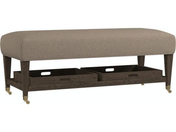 Kara Rectangle Ottoman w/Trays Ottomans & Poufs Bassett Furniture