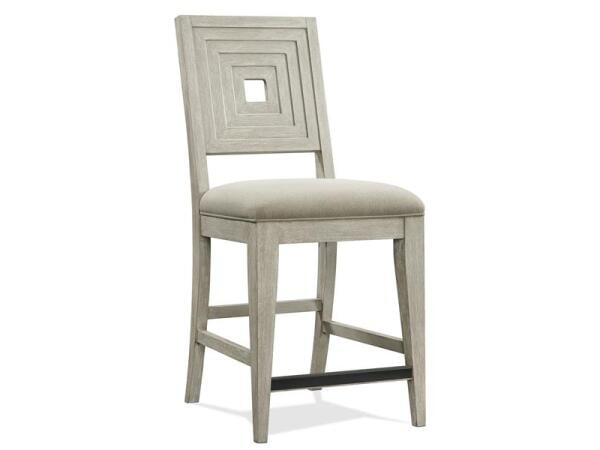 Cascade Upholstered Wood Back Counter Stool Barstools Riverside Furniture