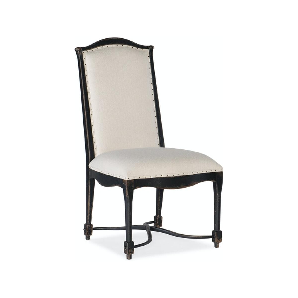 Ciao Bella Upholstered Back Side Chair in White/Black Chairs & Benches Hooker Furniture Ciao Bella Upholstered Back Side Chair in White/Black Chairs & Benches Hooker Furniture
