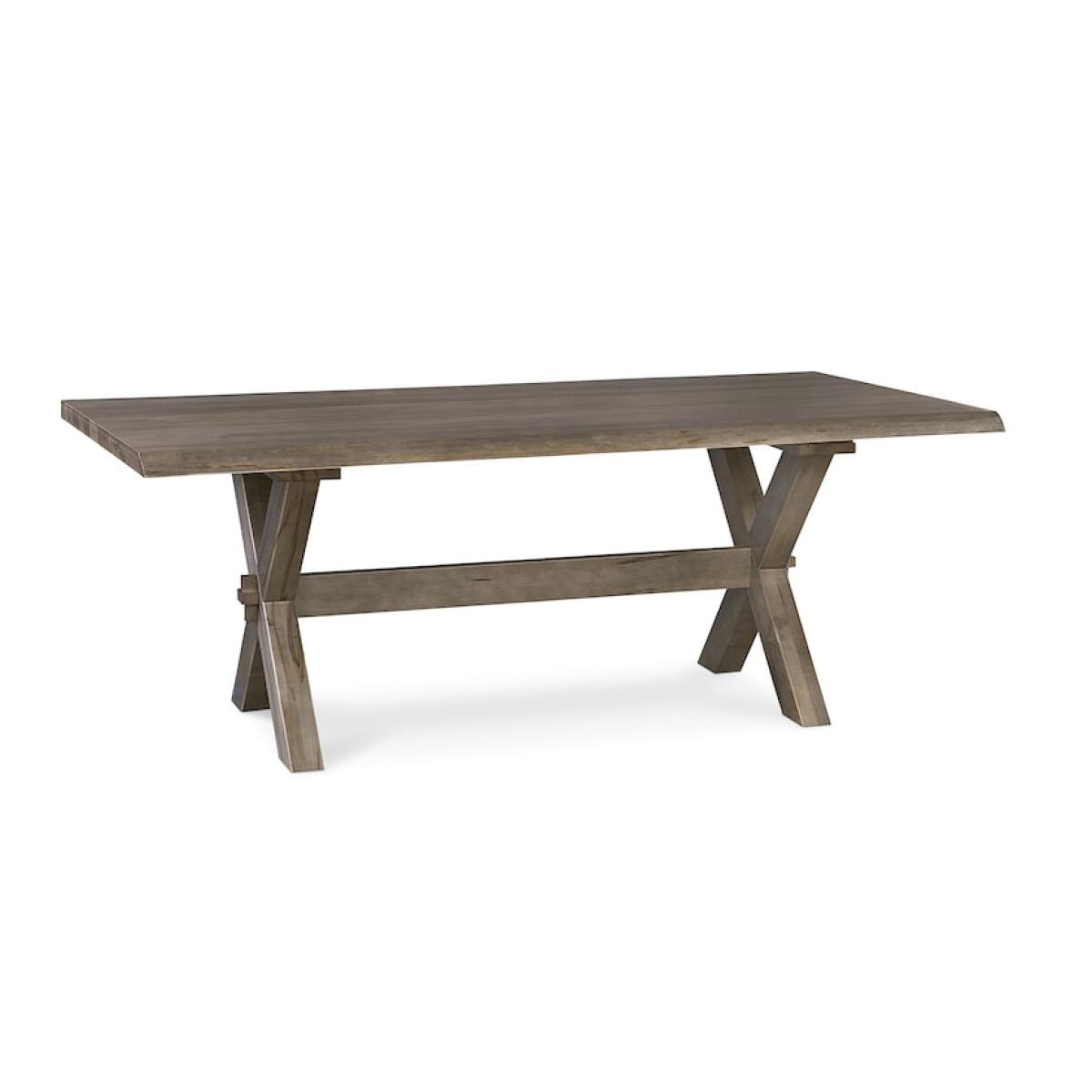 Crossbuck Maple Live Edge Dining Table Crossbuck Maple Live Edge Dining Table - Image 1