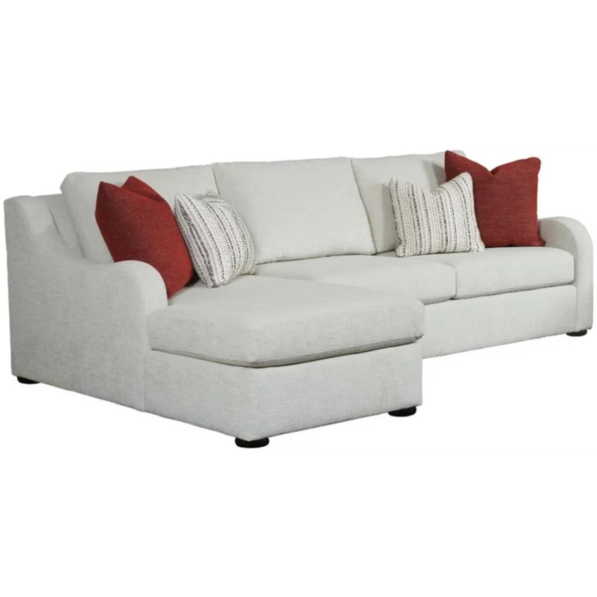 Chaise Sofa with Slope Track Arms T2U-41+38-Plushtone Linen Sofas Customizable Chaise Sofa with Slope Track Arms T2U-41+38-Plushtone Linen Sofas Customizable