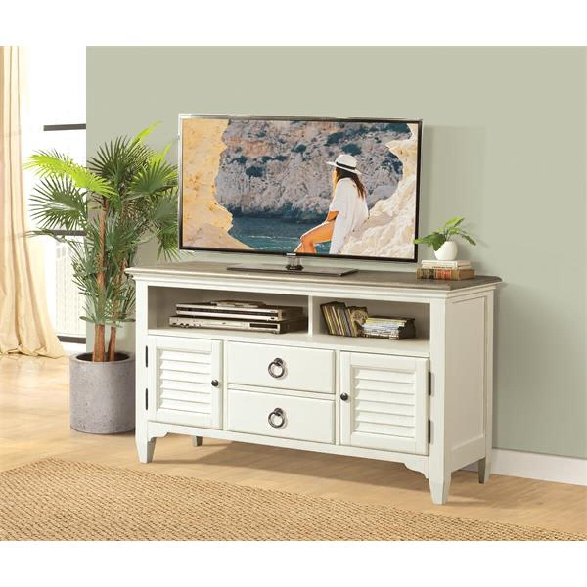 Myra 54-Inch TV Console Entertainment Stands Riverside Furniture Myra 54-Inch TV Console Entertainment Stands Riverside Furniture