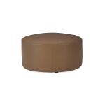 Kelly Leather Round Ottoman