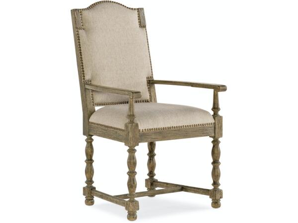 La Grange Kruschel Square Back Arm Chair Chairs & Benches Hooker Furniture