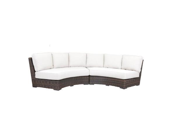 Montecito Curve Loveseat Outdoor Sectionals Customizable