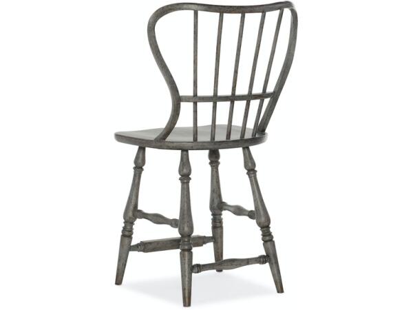 Ciao Bella Spindle Back Counter Stool in Speckled Grey - Image 2