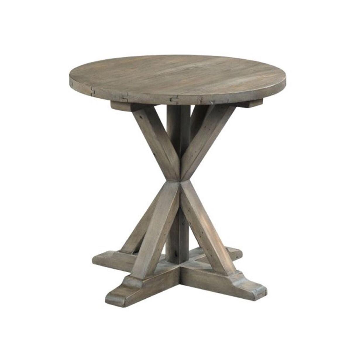 Reclamation Place Trestle Round End Table End tables La-Z-Boy Reclamation Place Trestle Round End Table End tables La-Z-Boy