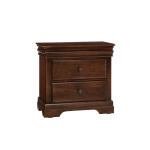 Vista Nightstand 2 Drawer Warm Cherry