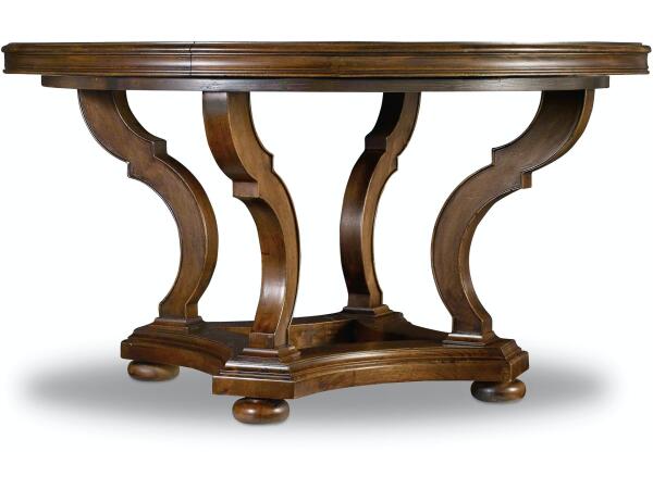 Archivist 54in Round Dining Table w/1-18in Leaf Dining Tables Hooker Furniture