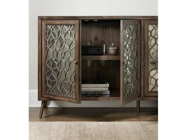 Home Entertainment Mixed Metals Entertainment Console - Image 3