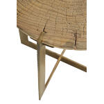 Brass Base Grain End Table - Image 2