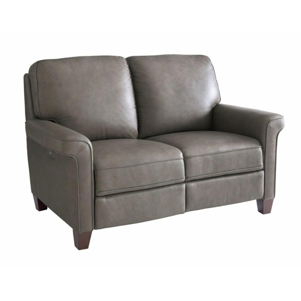 Club Level Dixon Power Motion Loveseat in Granite Leather Club Level Dixon Power Motion Loveseat in Granite Leather - Image 1