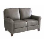 Club Level Dixon Power Motion Loveseat in Granite Leather