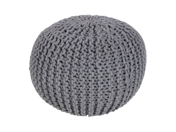Malmo 14 inch Grey Pouf Ottomans & Poufs Surya
