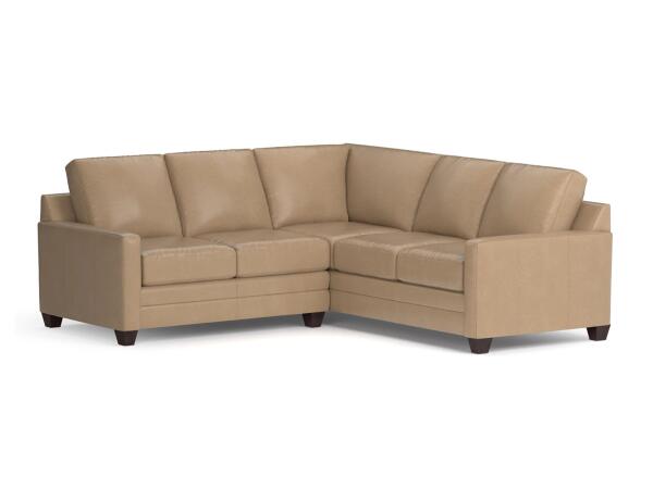 Carolina Leather Thin Track Arm Sectional Sectionals Bassett Furniture