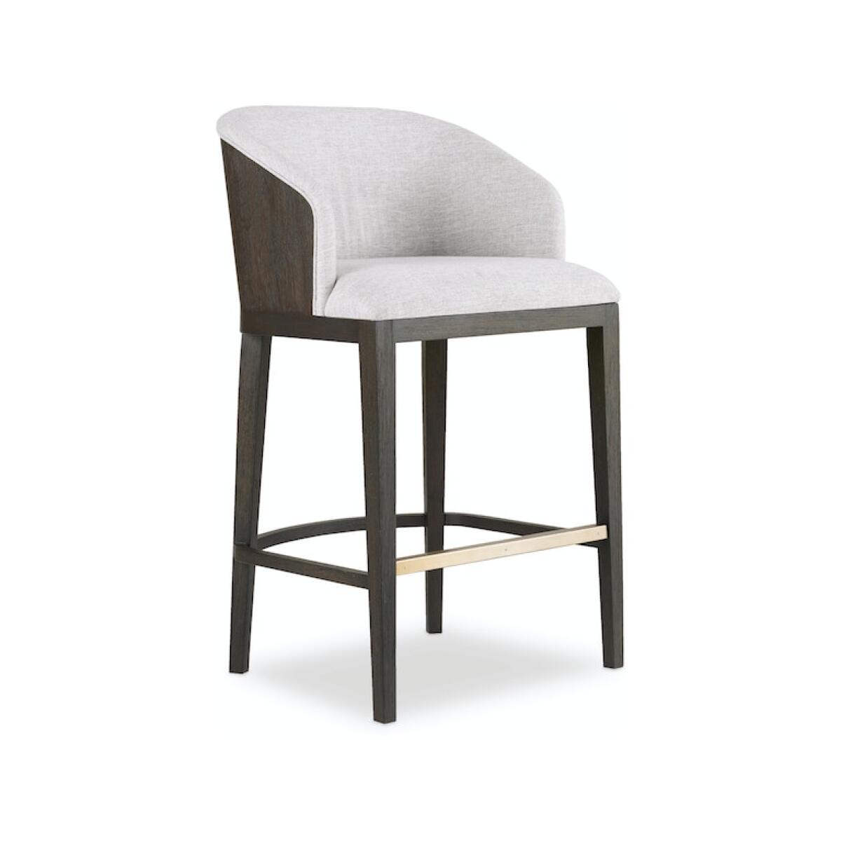 Curata Polyester Upholstered Rubberwood Framed Bar Stool Barstools Hooker Furniture 5